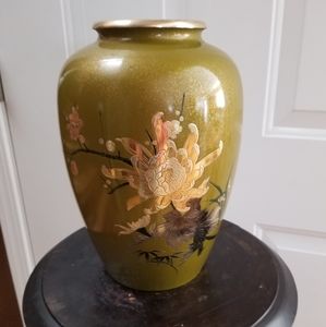 Japanese Gilt Patinated & Mixed Metal Bronze Vase, April 1964